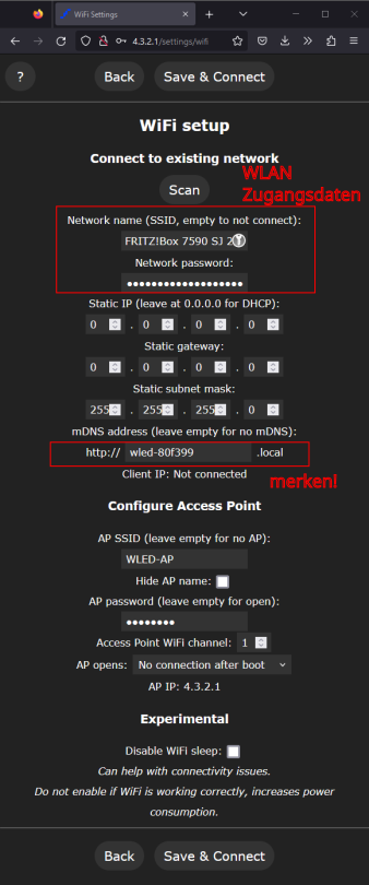 WLED WiFi Setup